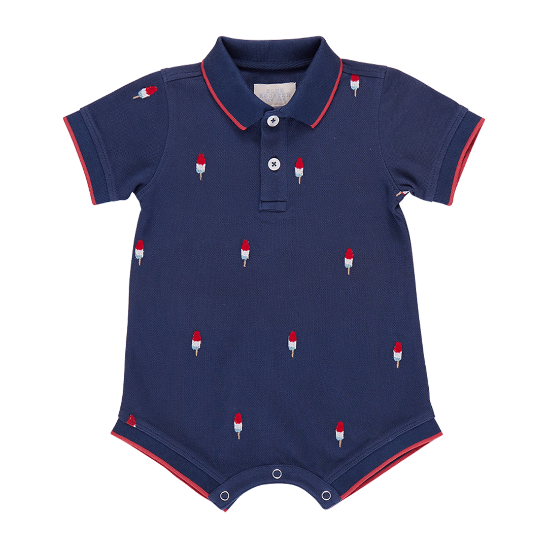 Baby Boys Alec Jumper - Navy Rocket Pop Embroidery