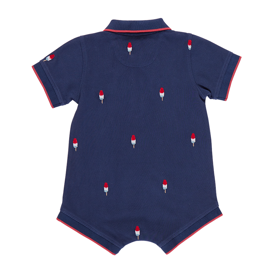 Baby Boys Alec Jumper - Navy Rocket Pop Embroidery