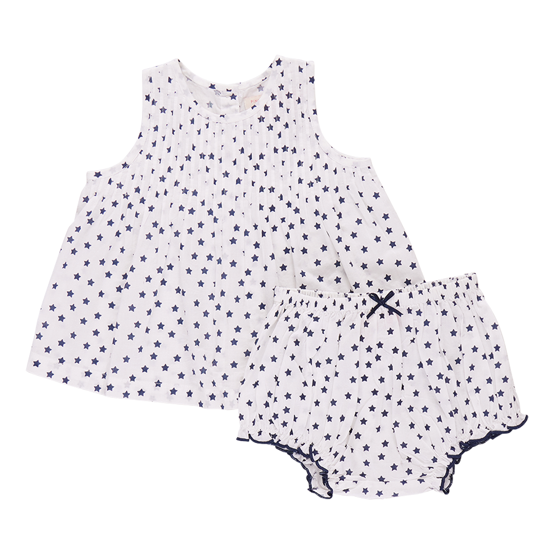 Baby Girls Jaipur Set - Cream Ditsy Stars
