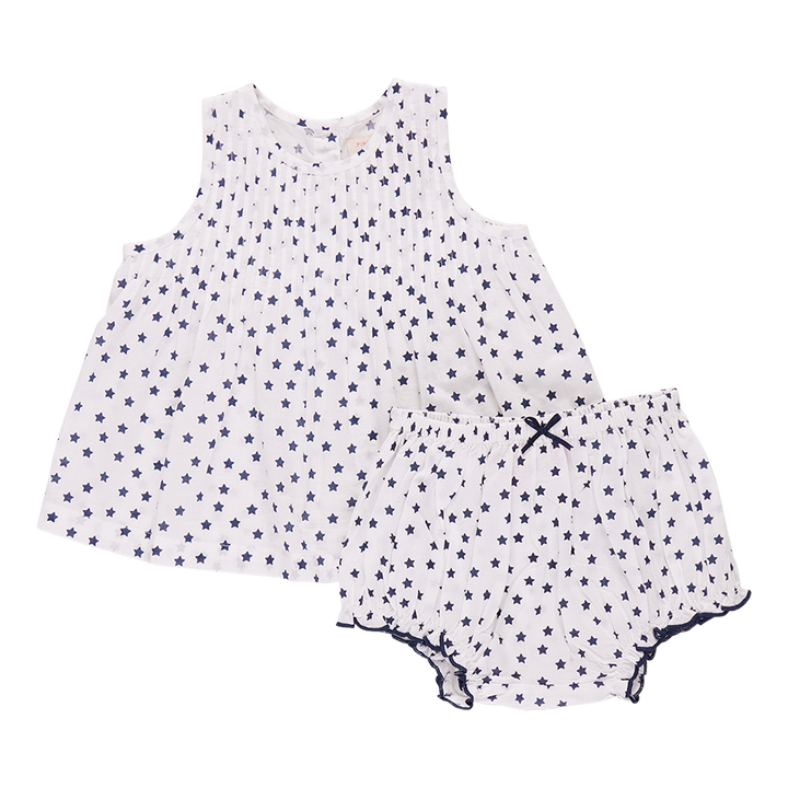 Baby Girls Jaipur Set - Cream Ditsy Stars