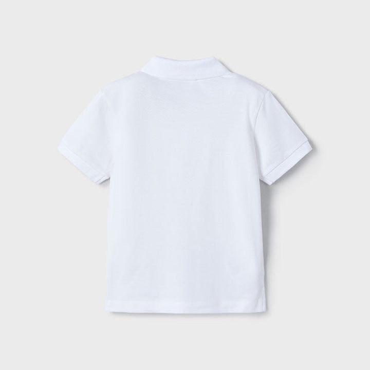 White Basic Short Sleeve Polo