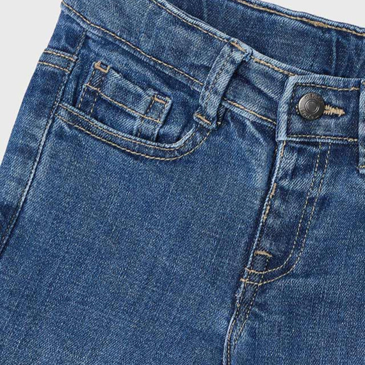 Medium Denim Straight Fit Jeans