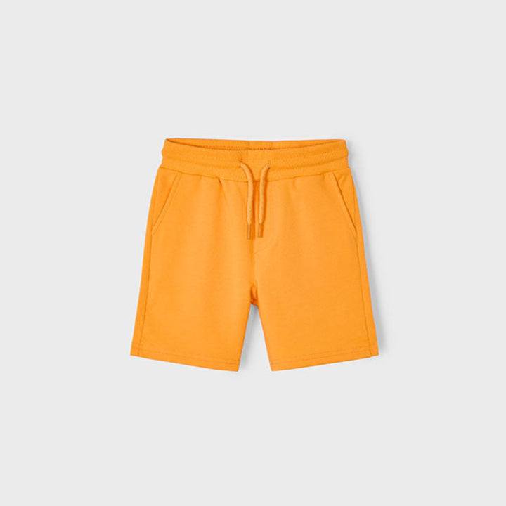 Orange Basic Fleece Shorts