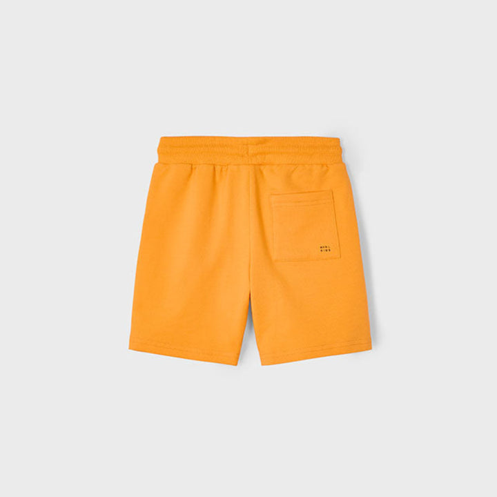Orange Basic Fleece Shorts