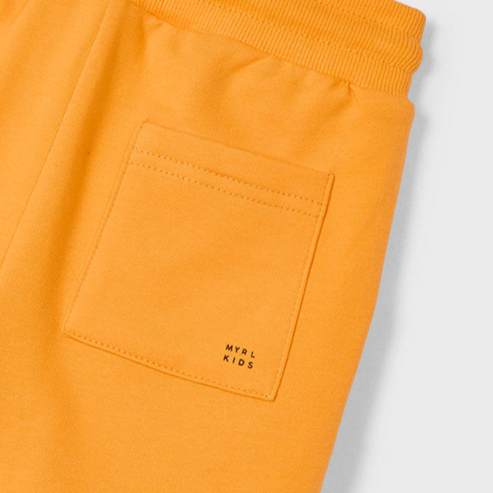 Orange Basic Fleece Shorts