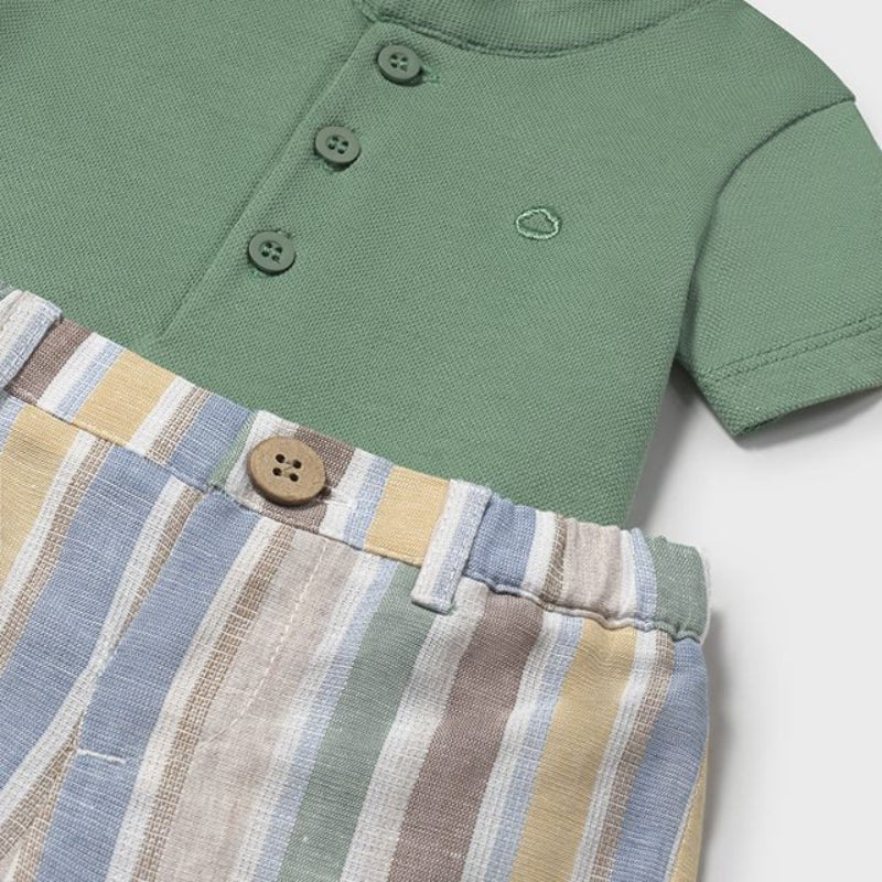 Green Polo Short Set