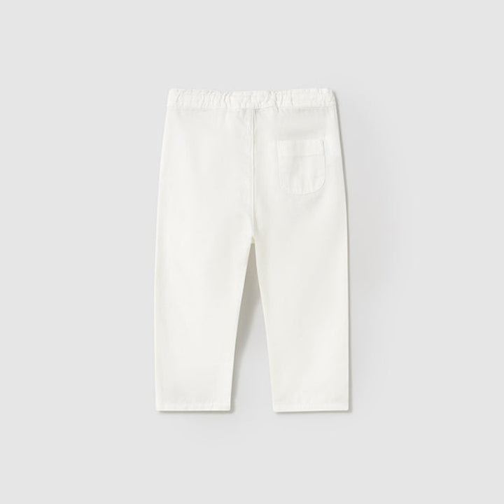 White Loose-Fit Linen Pants