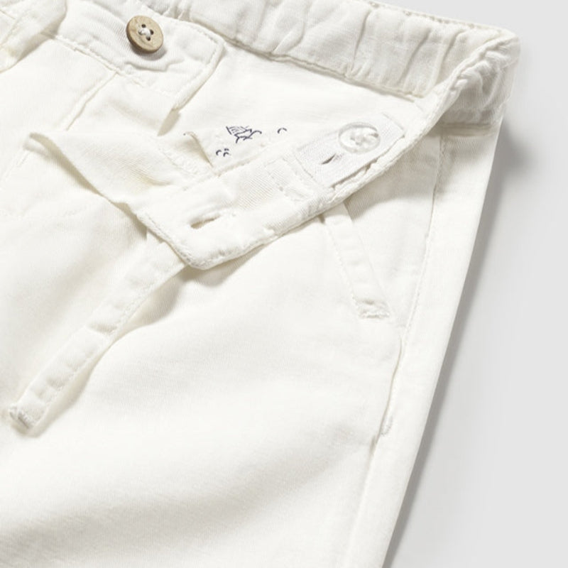 White Loose-Fit Linen Pants