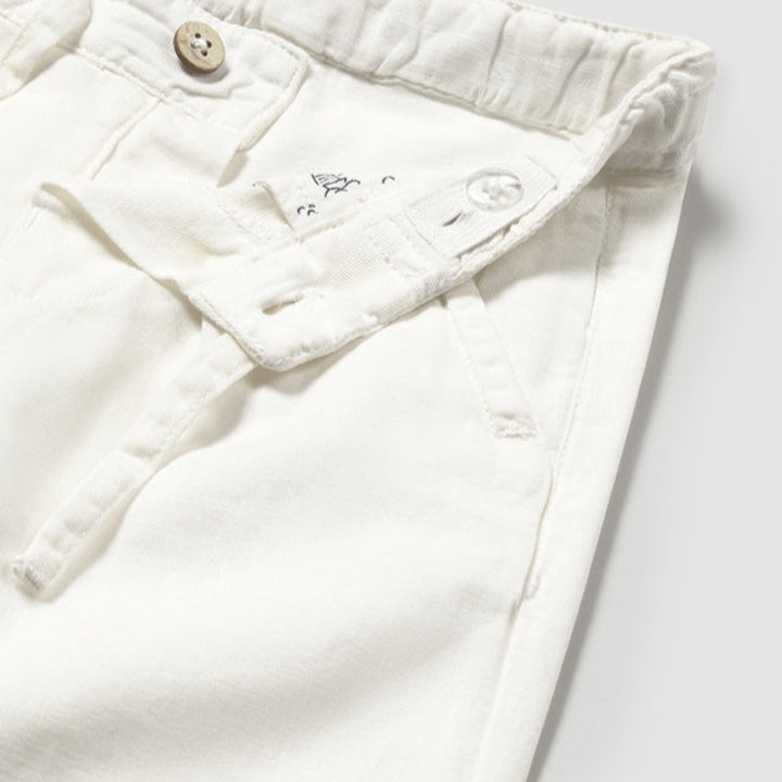 White Loose-Fit Linen Pants