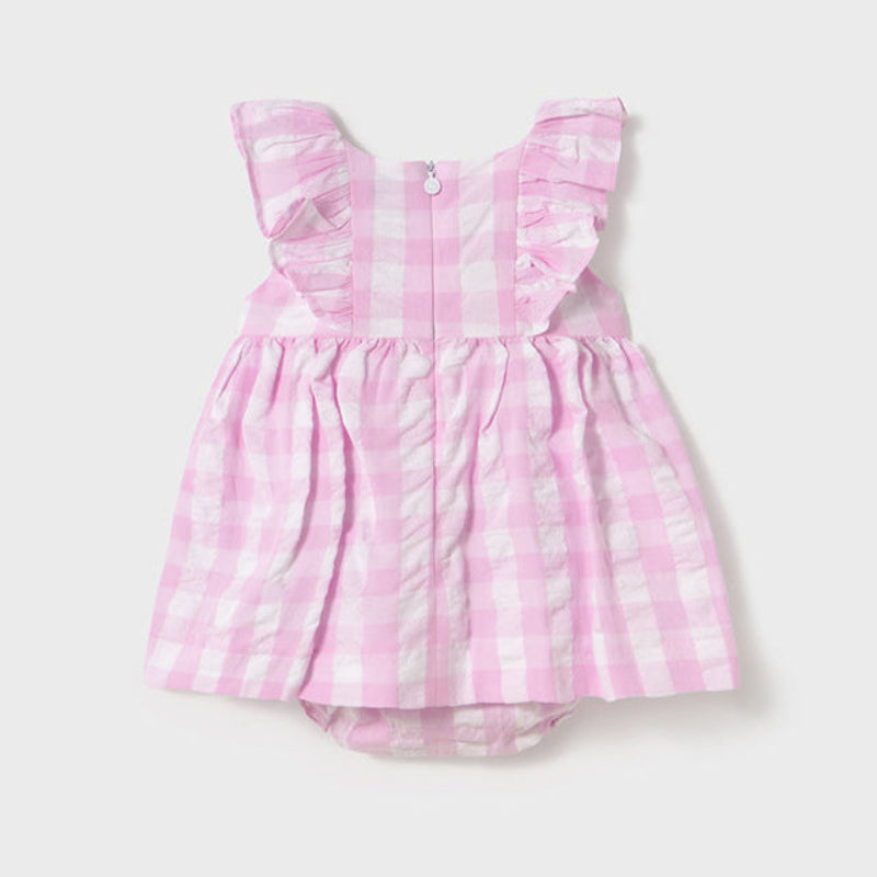 Mauve Smocked Vichy Dress