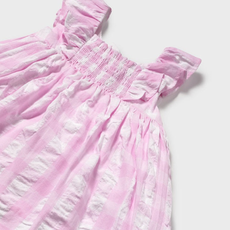 Mauve Smocked Vichy Dress