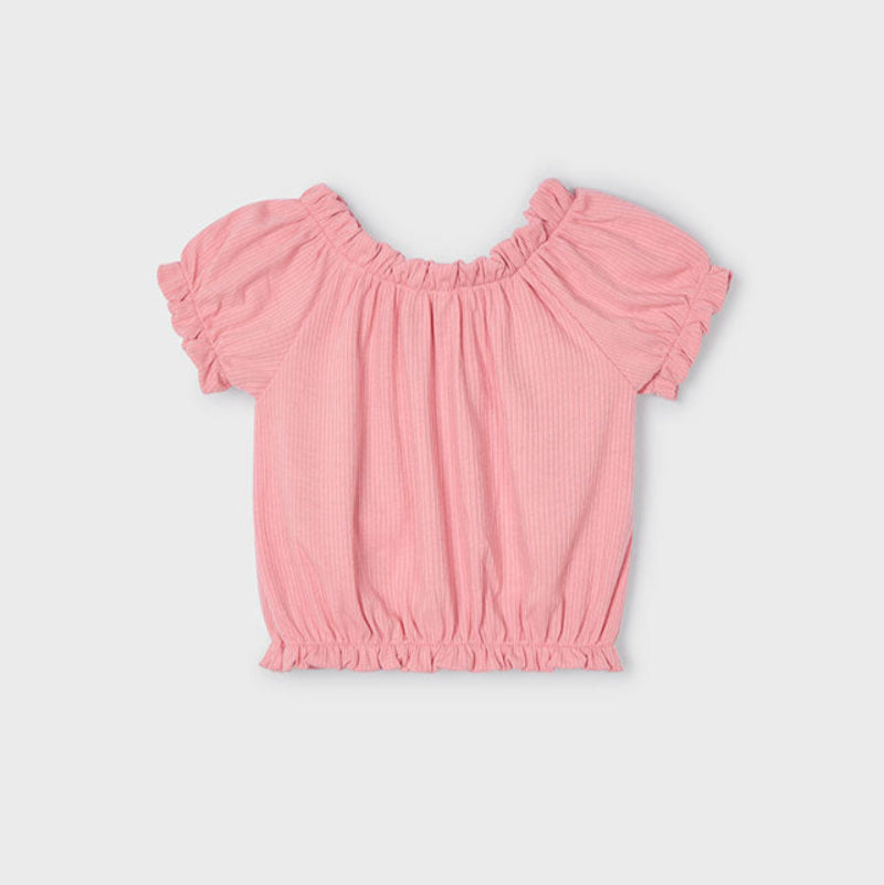 Salmon Ribbed T-Shirt