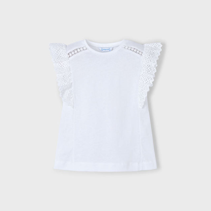 White Crochet T-Shirt
