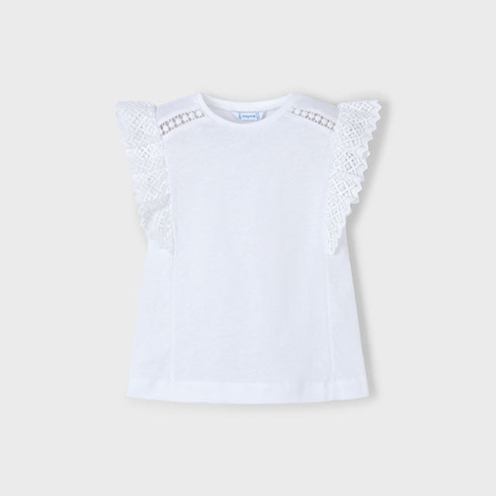 White Crochet T-Shirt