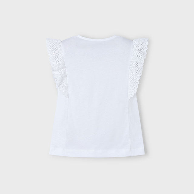 White Crochet T-Shirt