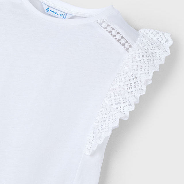 White Crochet T-Shirt