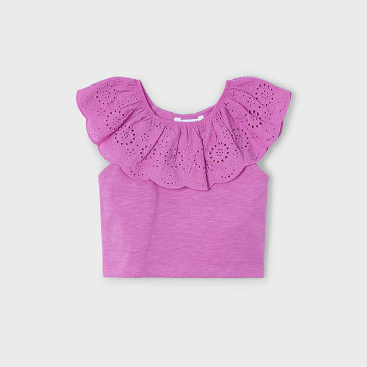 Orchid Eyelet Ruffle T-Shirt
