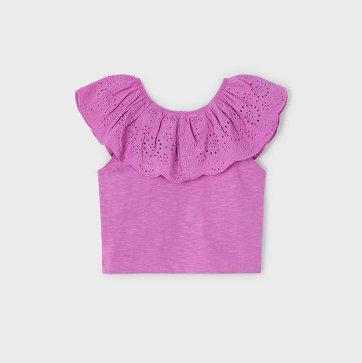 Orchid Eyelet Ruffle T-Shirt