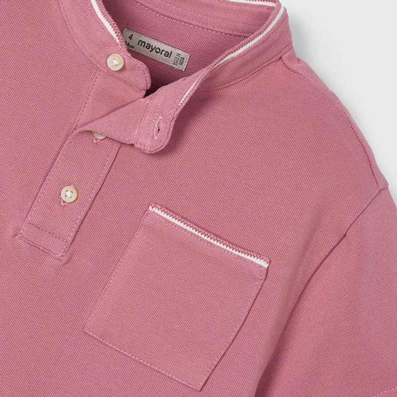 Guava Mao Collar Polo