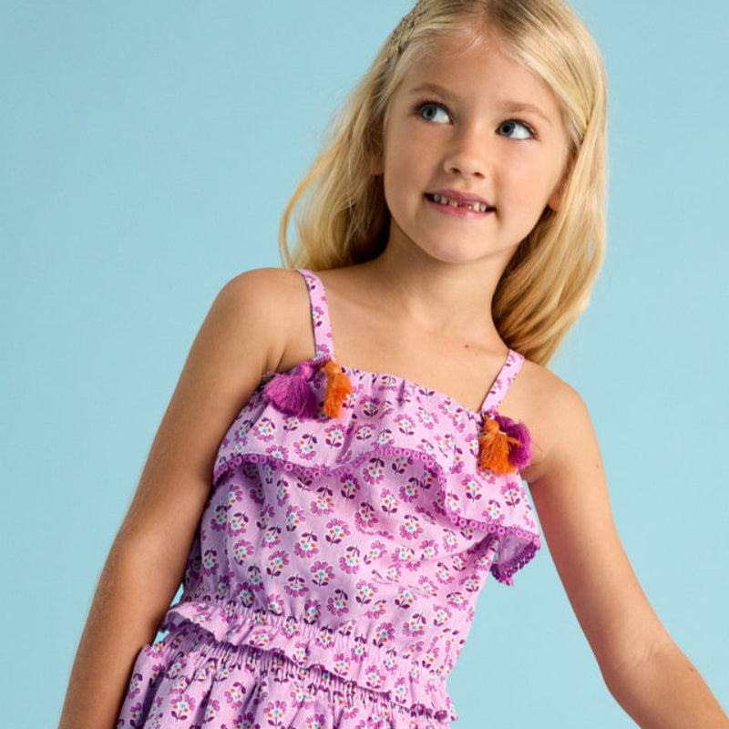 Mauve Ruffle Floral Top