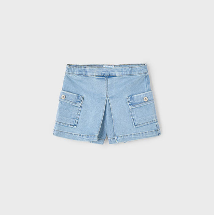 Light Cargo Denim Shorts