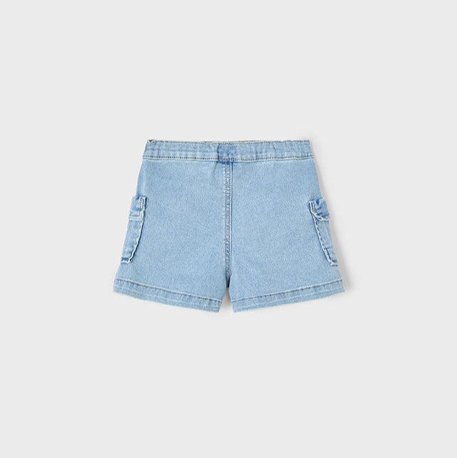 Light Cargo Denim Shorts