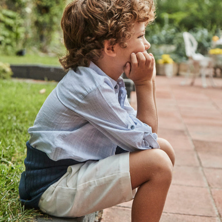 Sand Linen Dress Shorts