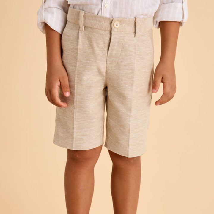 Sand Linen Dress Shorts