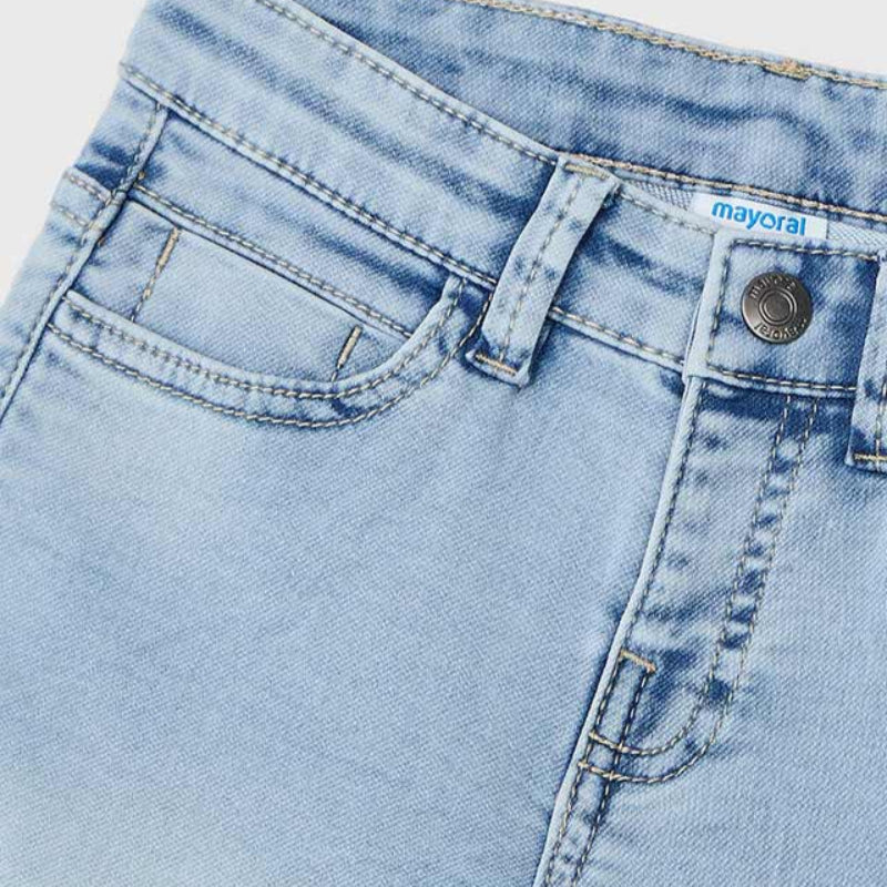 Bleach Denim Shorts