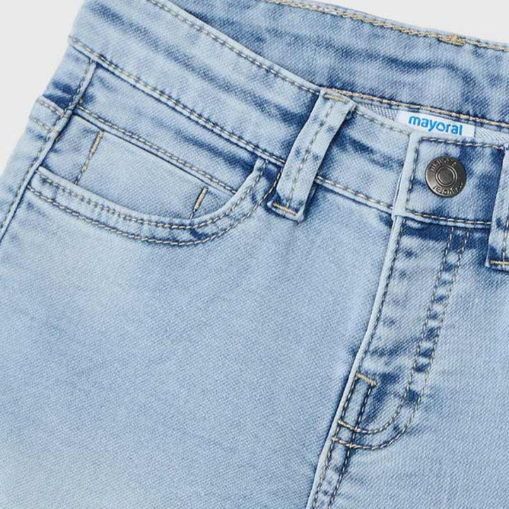 Bleach Denim Shorts