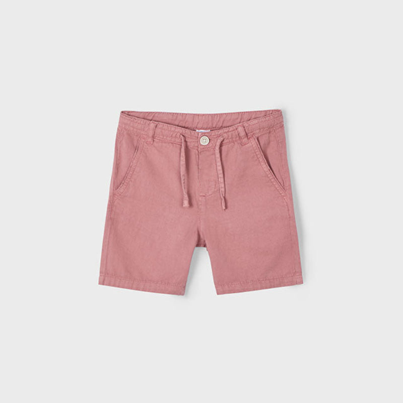 Guava Linen Bermuda Shorts