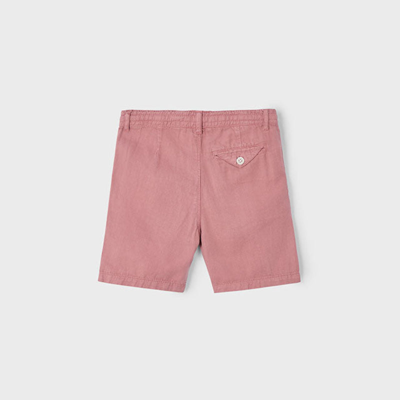 Guava Linen Bermuda Shorts