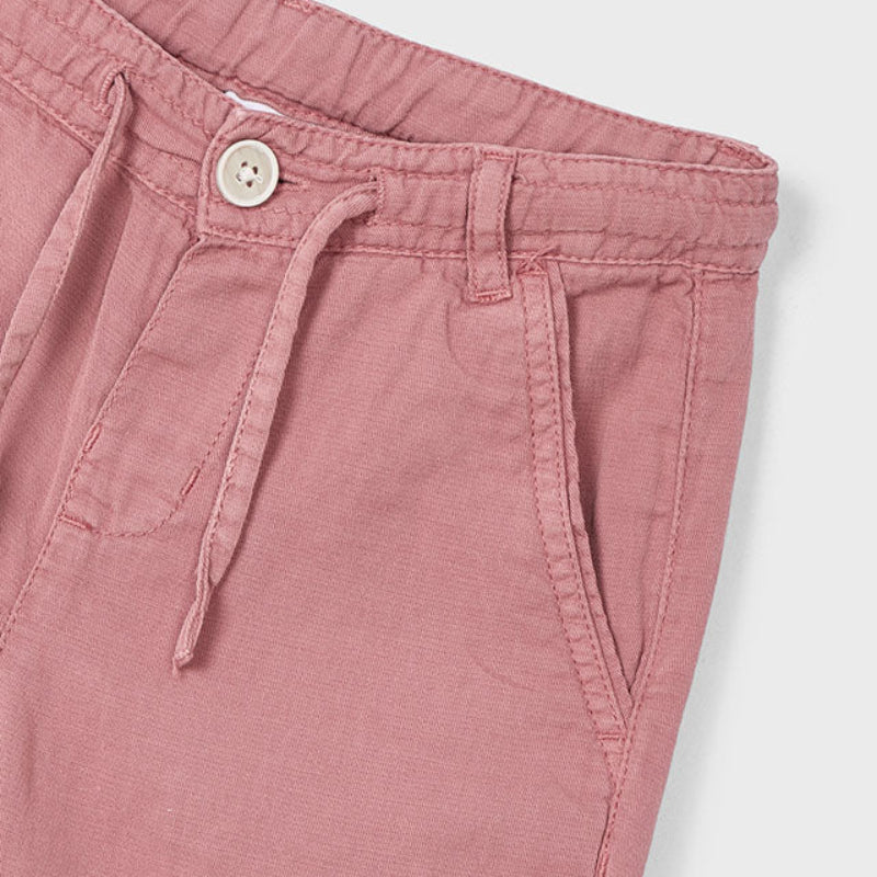 Guava Linen Bermuda Shorts