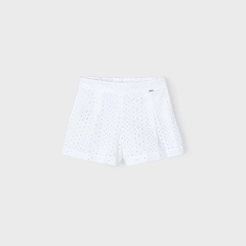 White Eyelet Shorts