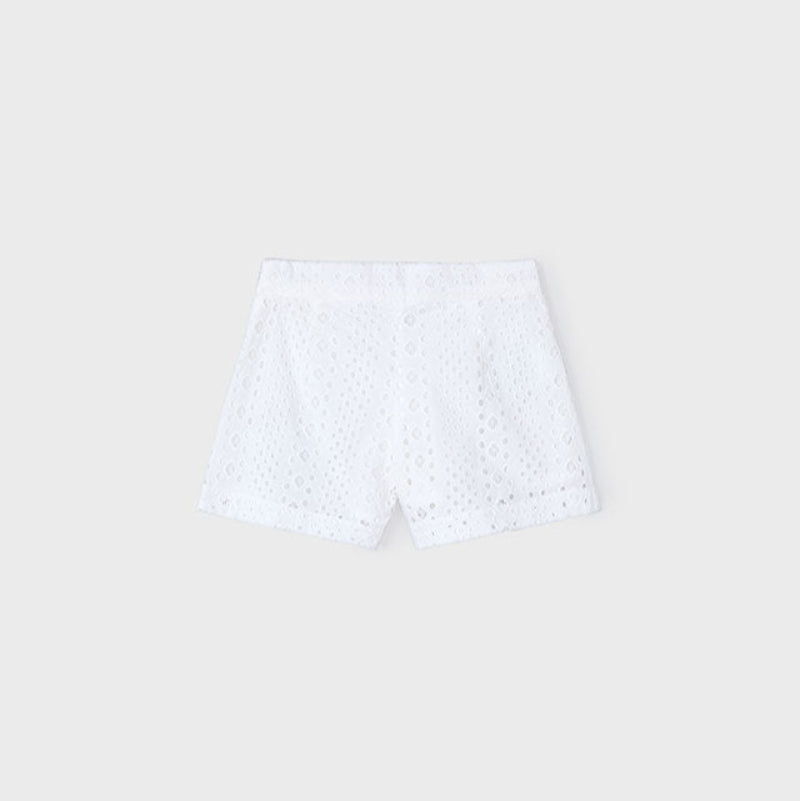 White Eyelet Shorts