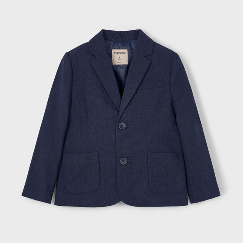 Navy Linen Blazer
