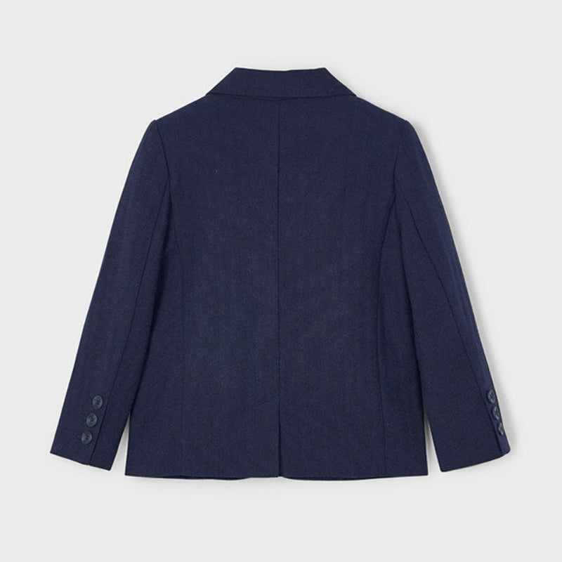 Navy Linen Blazer