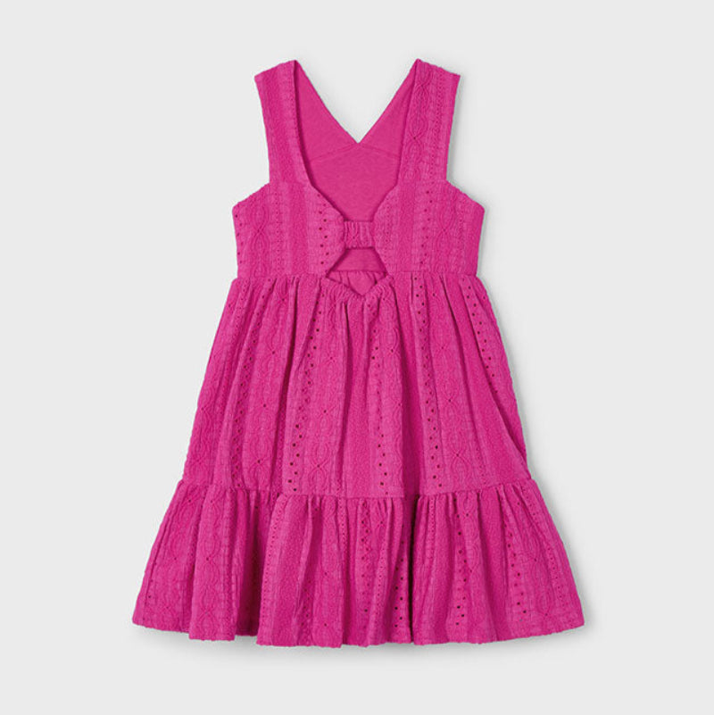Magenta Jacquard Dress