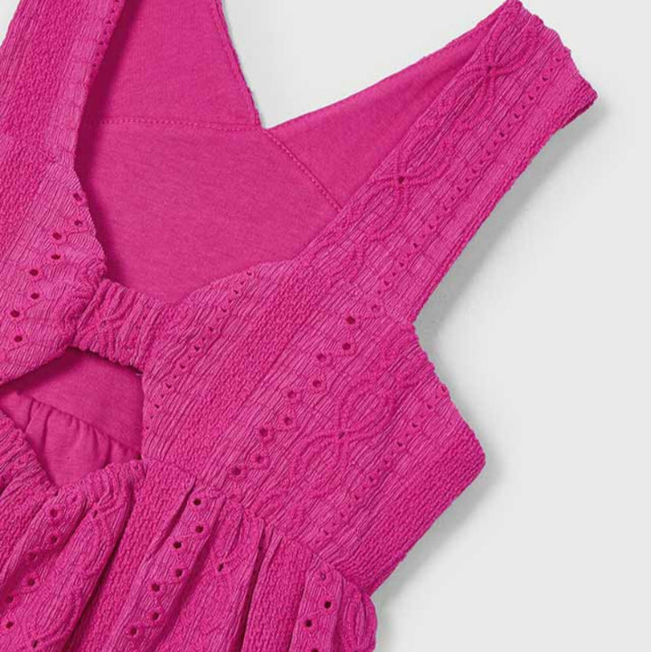 Magenta Jacquard Dress