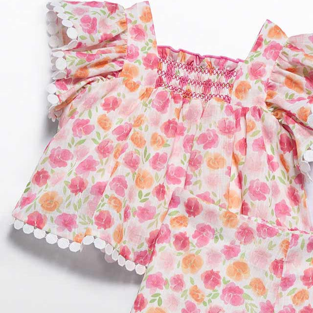 Fuchsia Floral Short Set