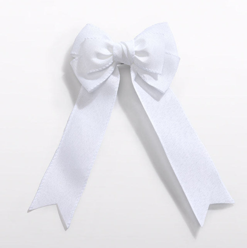White Double Bow Hair Clip