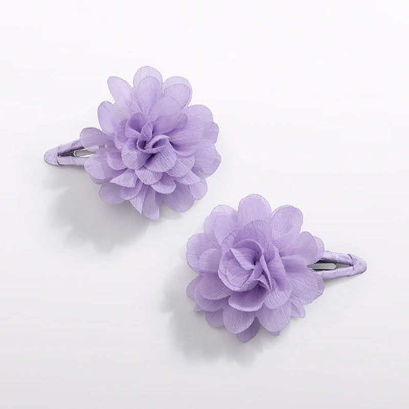 Lilac Bambula Flower Hair Clip