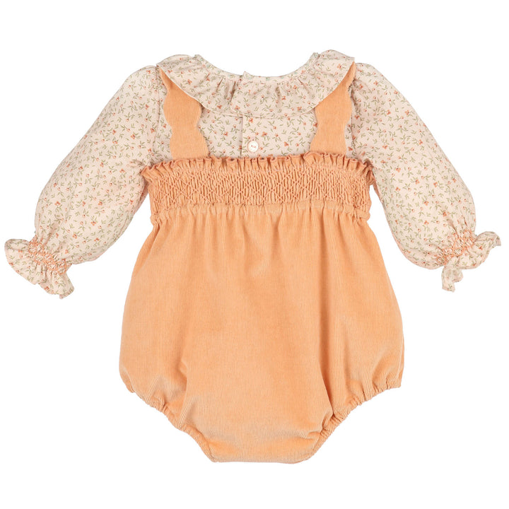 Orange Pumpkin Patch Playdate Corduroy Overall