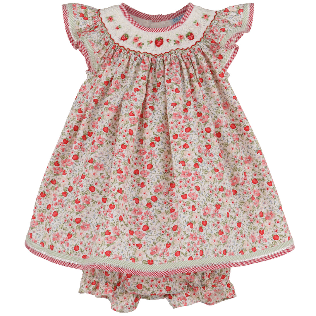 Strawberries Smocked Bishop