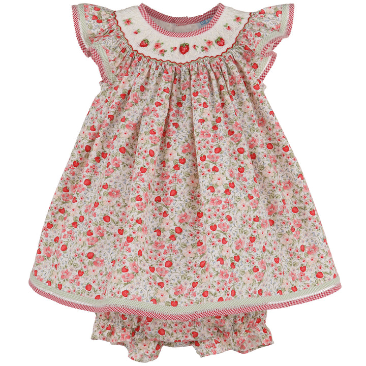 Strawberries Smocked Bishop