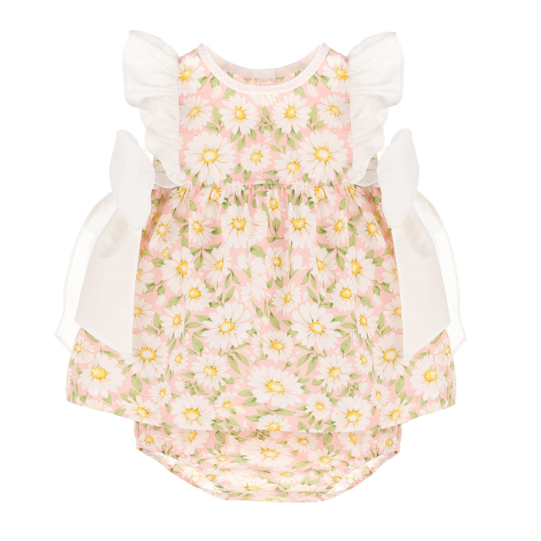 Daisy Bow Dress w/ White Bows