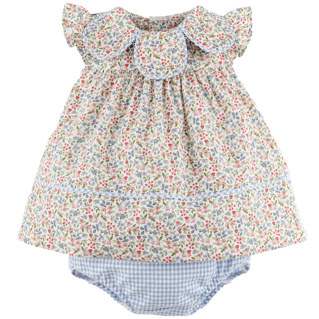 Americana Floral Petal Float Dress w/ Bow Back