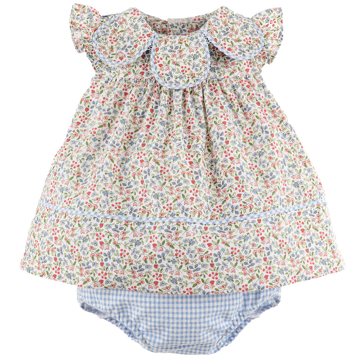 Americana Floral Petal Float Dress w/ Bow Back