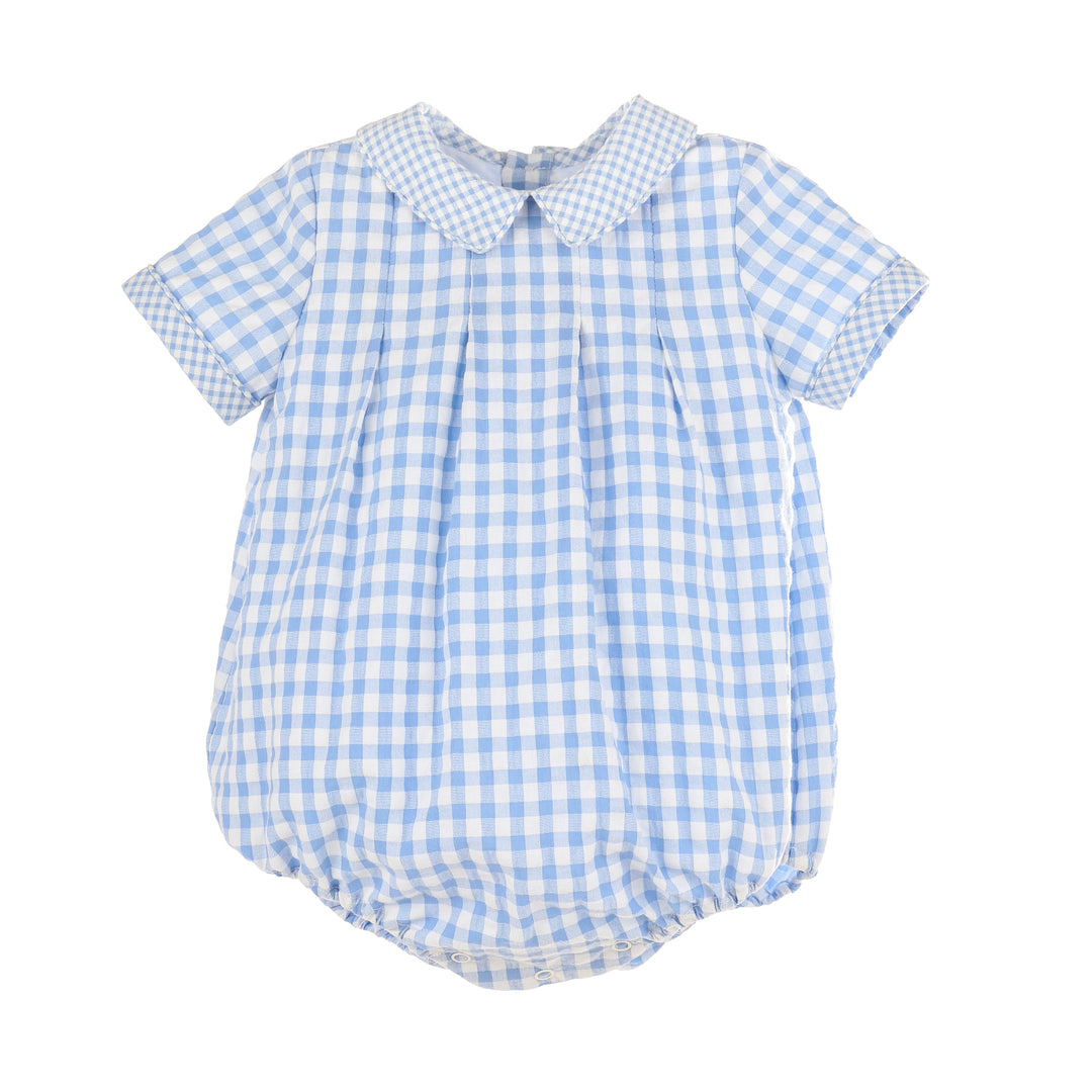 Blue Gingham Seersucker Bubble
