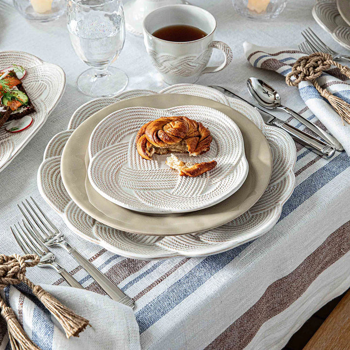 Danish Stripe 60"x 120" Tablecloth - Taupe